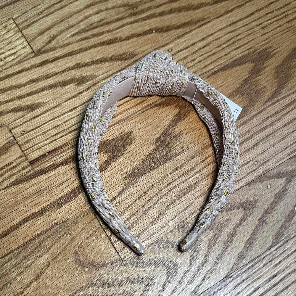 J. Crew Factory Gold and Beige Headband